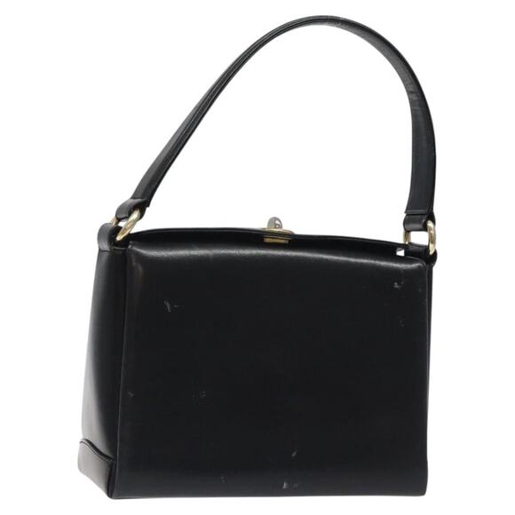 GUCCI Hand Bag Leather Black Gold 26 000 907 - Picture 1 of 16
